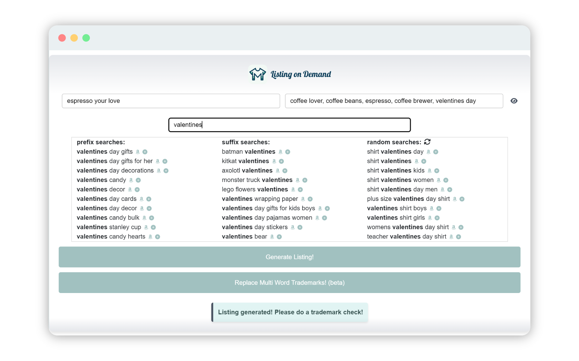 Listing Generator